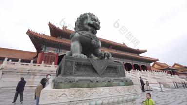 北京故宫旅游胜地低视角实拍素材