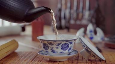 倒茶茶艺健康生活方式视频
