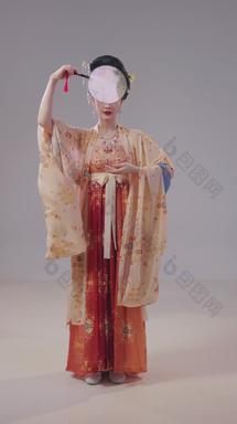 古装女人传统服饰发饰元素传统文化视频素材
