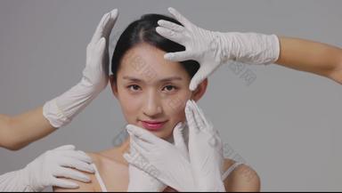 青年女人医疗美容护肤健康视频素材