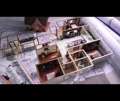 房屋<strong>样板间</strong>模型和图纸房屋高视角视频