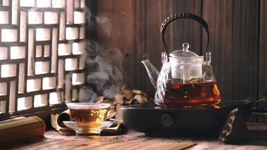 养生茶壶饮用水素材