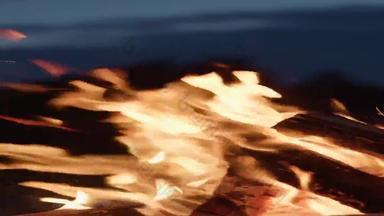 篝火自然照明设备非都市风光高清视频