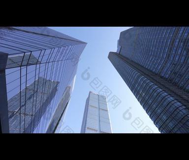 北京高楼都市风光仰视发展实拍