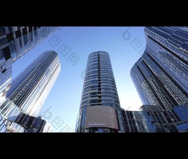 北京高楼都市风景显示屏影像