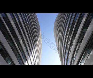 北京高楼全球商务建筑外部影片