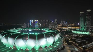 杭州体育馆当地著名景点横屏清晰视频
