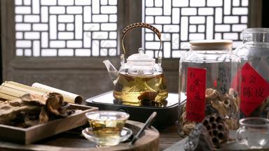 陈皮茶茶道饮用器具偏好茶文化高清视频