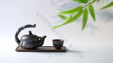 茶壶茶艺想法简单背景影子视频