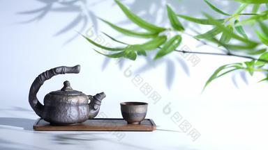 茶壶影子瓷器视频素材