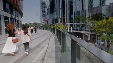 北京户外广场4K分辨率高层建筑宣传片