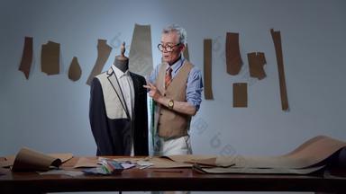 服装设计服装设计师裁缝模特纺织工业测量实拍