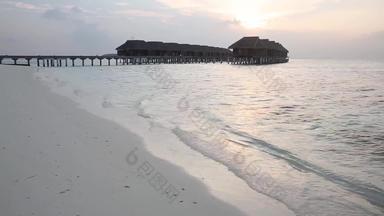 马尔代夫海滩人间天堂自然地理实拍素材