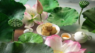 月饼烘焙传统节日茶视频