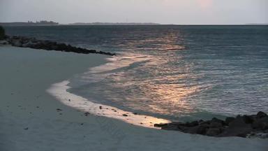 马尔代夫海景岛夕阳视频素材