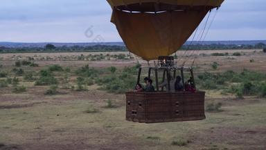 非洲草原热气球旅途非洲文化飞行器宣传视频