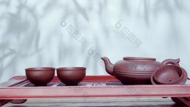 青年茶壶茶艺传统元素实拍