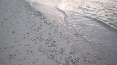 马尔代夫海滩人间天堂波浪实拍素材
