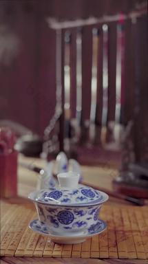盖碗茶杯传统文化视频