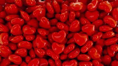 红色的心形状秋天框架过渡α通道婚礼情人节一天生日周年纪念日性别揭示浪漫的视频爱