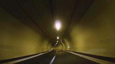 速度镜头开车隧道高速公路