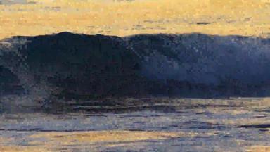 海波潮海滩日落美丽的地中海海安塔利亚火鸡波海桑迪海滩日落时间相机原始编解码器向上类似电影优先级高动态范围