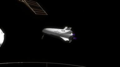 科幻宇宙飞船对接空间站