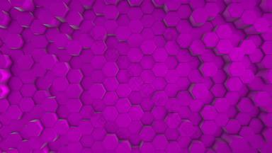 粉红色的未来主义的棱镜六边形蜂窝运动简约背景概念设计技术动画网格