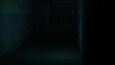 走令人毛骨悚然的可怕的低光脏室内恐怖场景动画
