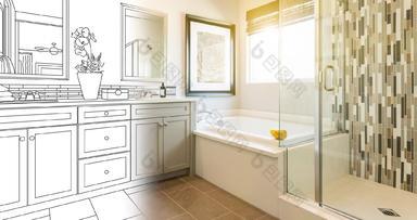 自定义浴室画过渡照片