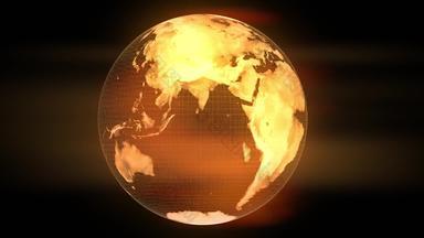 气候改变全球显示辐射温度动画