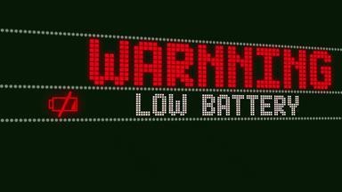 电池低警告屏幕文本系统消息通知动画
