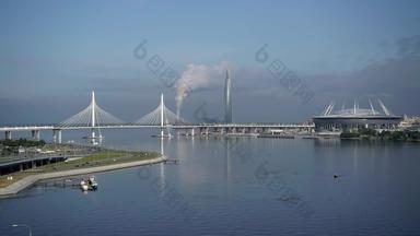 西方高速直径Zsd彼得堡俄罗斯路桥海湾芬兰neva河高速公路高速公路