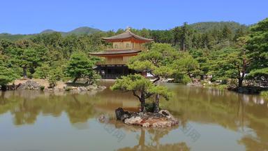 《京都议定书》日本kinkakuji金展馆Zen佛教<strong>寺庙</strong>湖