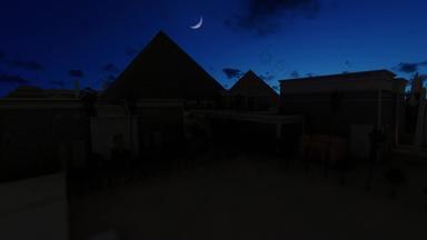 间隔拍摄晚上一天伟大的金字塔吉萨开罗埃及