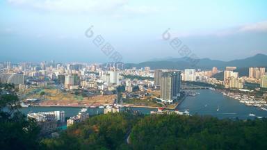 视图海边城市悬崖中国