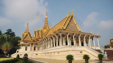 外皇家宫金边在金边柬埔寨亚洲
