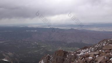 美丽的风景优美的视图前派克峰山科罗拉多州春天科罗拉多州美国