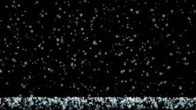 蓝色的白色雪秋天地板上黑色的屏幕