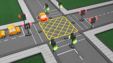 路交通光概念动画车系统