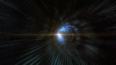 虫洞时间空间浮华的高科技风格旅行闪闪发光的高科技虫洞经速度
