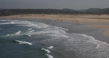 沙滩上bordeira栈道形成部分小道潮汐pontalcarrapateira走葡萄牙令人惊异的视图沙滩上bordeira葡萄牙语bordeira阿尔加夫葡萄牙