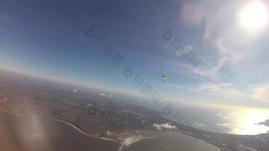 跳飞机降落伞景观敖德萨高度