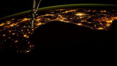 空间视图地球地球晚上场景国际空间站国际空间站公共域图片美国国家航空航天局时间孩子