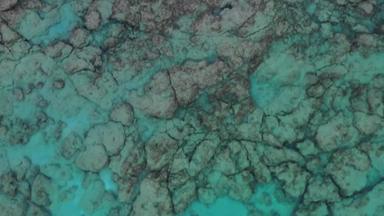 空中镜头完美的<strong>水晶</strong>清晰的蓝色的绿松石水克里特岛岛希腊美丽的假期目的地场景<strong>水晶</strong>清晰的海水珊瑚礁克里特岛希腊