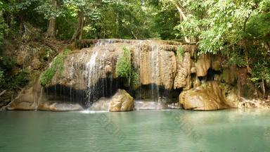 无缝的循环处女瀑布受欢迎的著名的<strong>旅游</strong>吸引力北<strong>泰国</strong>处女瀑布瀑布热带雨森林受欢迎的<strong>泰国</strong>外国游客