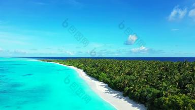 自然飞行清洁视图白色桑迪天堂海滩蓝色的水背景Res