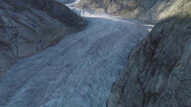 nigardsbreen冰川手臂约斯特达尔斯布林挪威最大冰川欧洲空中揭示拍摄无人机飞行向前相机倾斜