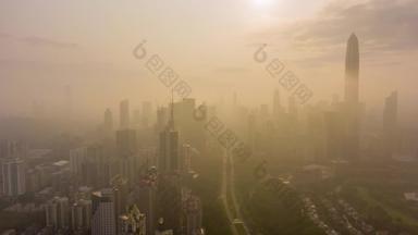 <strong>深圳城市</strong>早....阴霾中国空中视图无人机苍蝇横盘整理向上无人机超孩子时间孩子