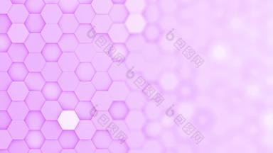 紫色的六角运动背景循环模糊